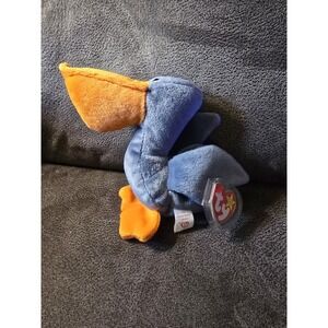 Vintage 1996 TY Beanie Baby Scoop Pelican Plush Stuffed Animal Bird Toy 7in.